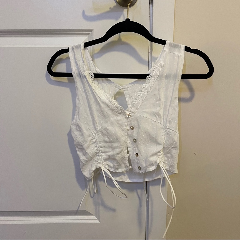 White Lace Crop top